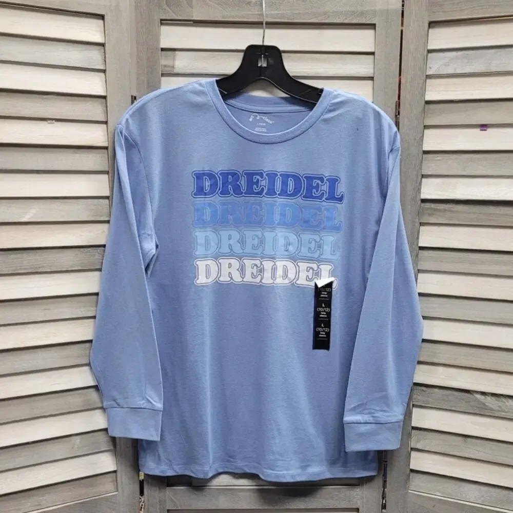 Girls’ Long Sleeve Oversized ‘Dreidel’ Graphic Shirt | Art Class | Large (10/12)